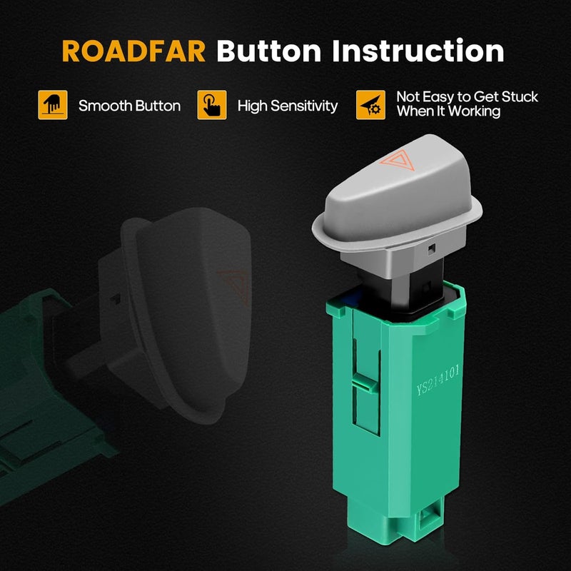 ROADFAR fits for 1999-2005 Pontiac Grand AM Hazard Warning Switch Control Switch Factory Replace OE# 10359039 - Image 3